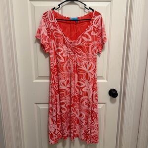 Fresh Produce Women's Dress Made in USA Stretch Knit Short Sleeve Size XL